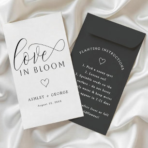 DIY Seed Packet Favor Black & White Wildflower Flyer