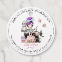 DIY Sewing Thank You Fashion Designe Favor Tags