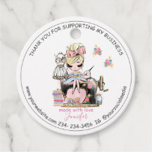 DIY Sewing Thank You Fashion Designe  Favor Tags