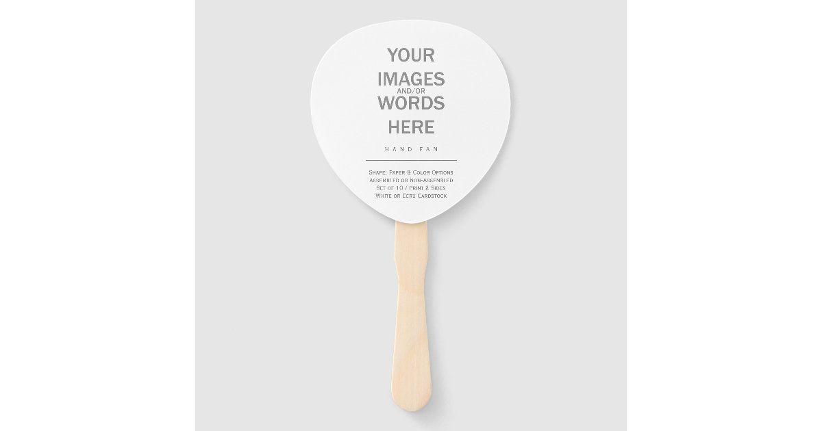 DIY (Shape Options) Hand Fan Zazzle