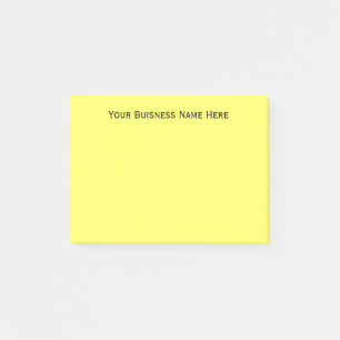 DIY Simple Personalized Business Name Custom Color Post-it Notes