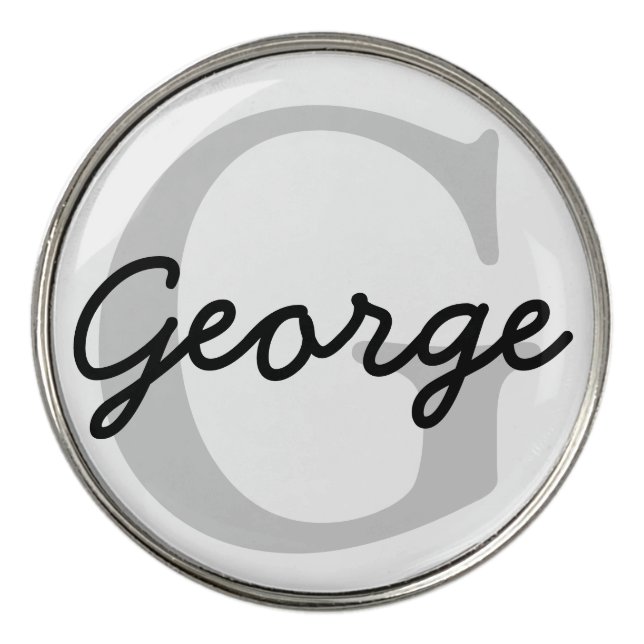 DIY - Simply Monogram / Name Golf Ball Marker (Front)