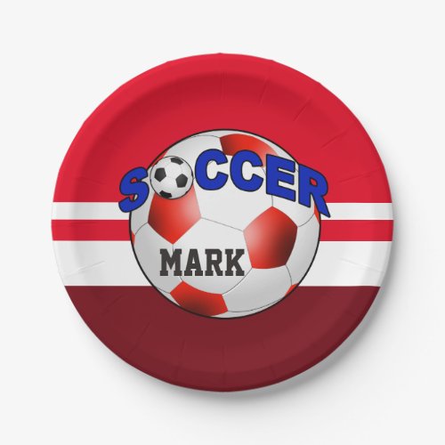 DIY Soccer Ball CHOOSE YOUR BACKGROUND COLOR Paper Plates