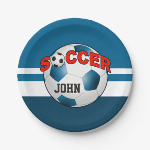 DIY Soccer Ball CHOOSE YOUR BACKGROUND COLOR Paper Plates