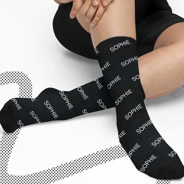 DIY Socks | Custom Color, Name, Text (Click "Personalize this Template" to create your own custom name socks!)