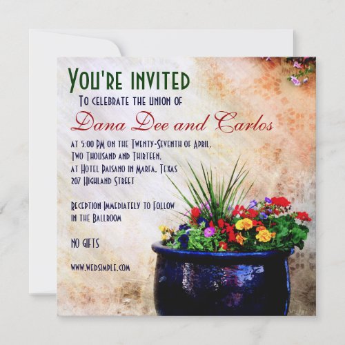 DIY Southwest-inspired Wedding Invitation