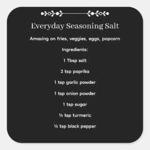 DIY Spice Jar Labels - Everyday Seasoned Salt