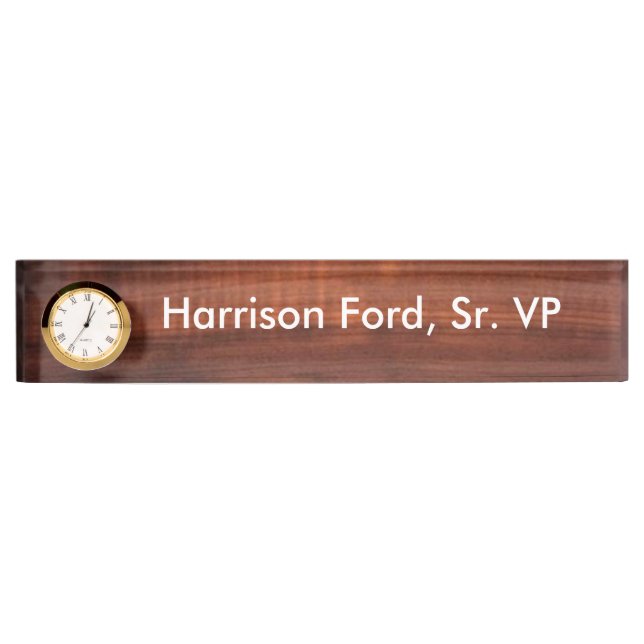 DIY Template change text background image Desk Name Plate (Front)