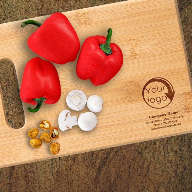 DIY Template Custom Business Logo Promotional  Engraved Cutting Board (Creator Uploaded)