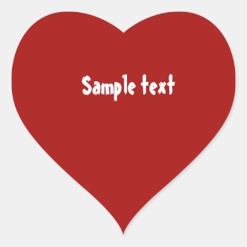 Diy Template Easily Change Color Add Photo Text Heart Sticker by 2sideprintedgifts at Zazzle
