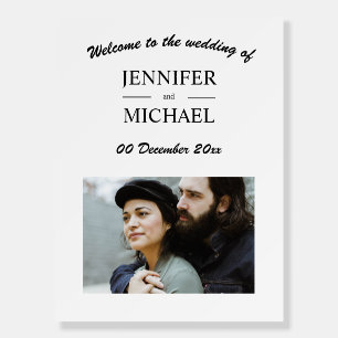 DIY templates custom photo black white elegant Foam Board