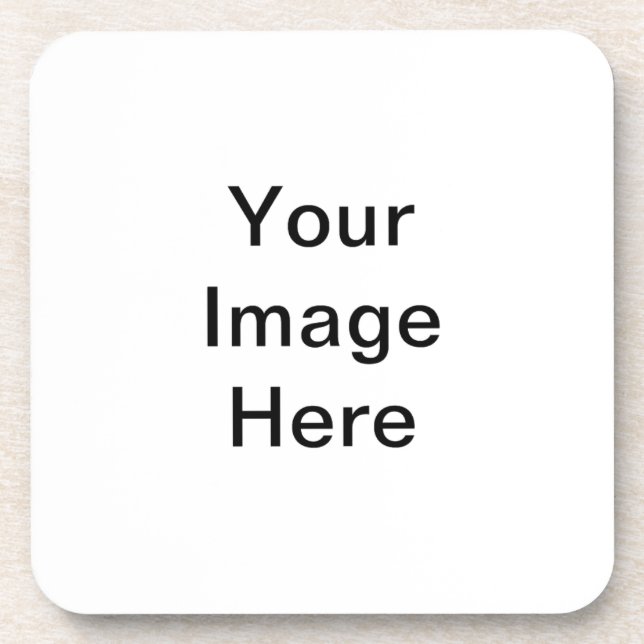DIY Templates easy add TEXT PHOTO bulk pricing Beverage Coaster (Front)