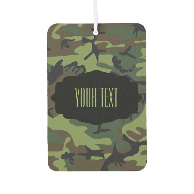 DIY Text Camouflage Pattern Design Air Freshener (Front)