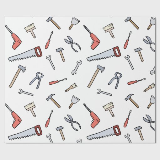 DIY tools wrapping paper Zazzle