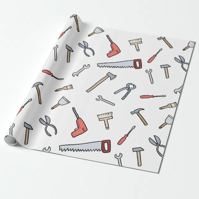 DIY tools wrapping paper Zazzle