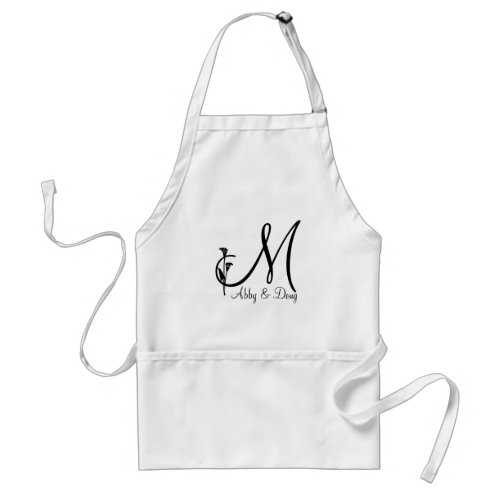 DIY Tulip logo with monogram Adult Apron