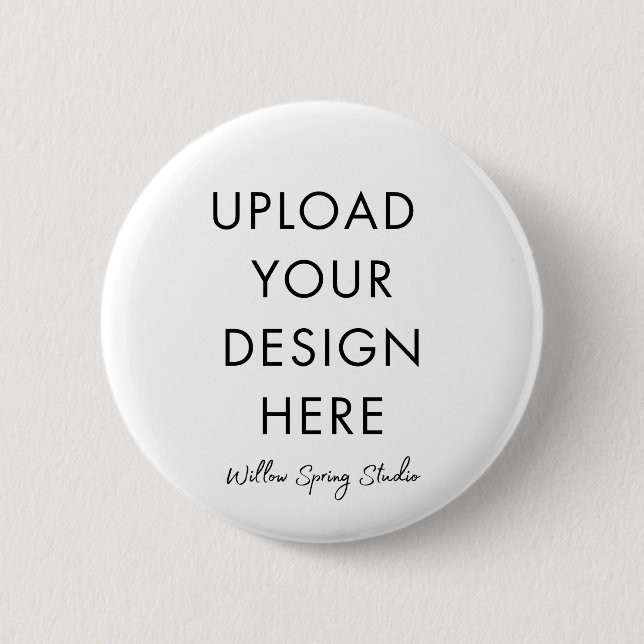 DIY Upload Your Own Printed  Button (Front)