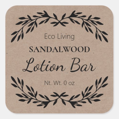 DIY Vintage Lotion Bar Kraft Labels