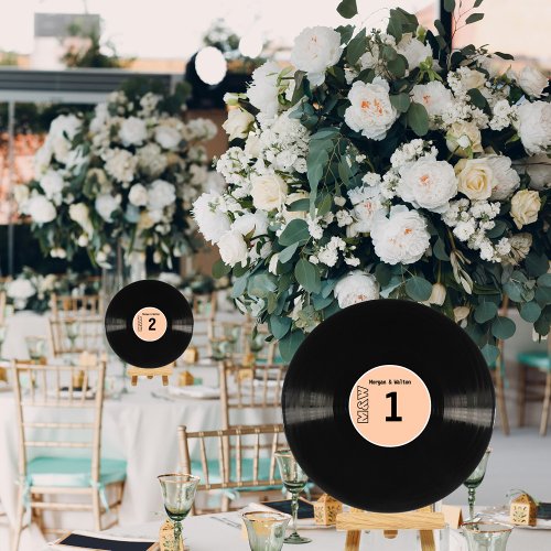 DIY Vinyl Record Any Color Table Number Stickers