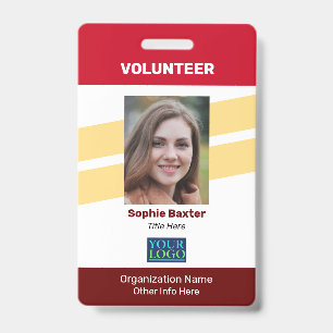 DIY Volunteer, Photo Name Logo & All Info, Vs 3 Badge