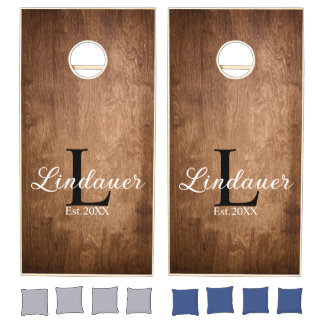 DIY Wedding Decal Set, Last Name Cornhole Decals  Cornhole Set