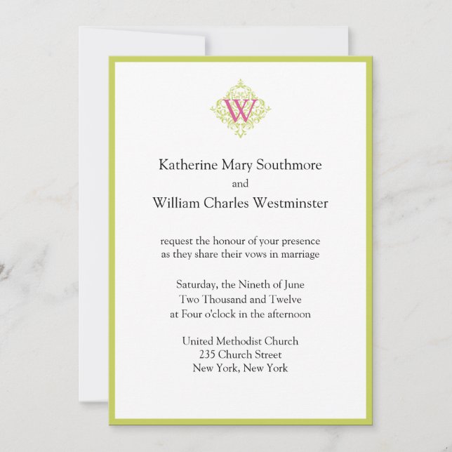 DIY Wedding Invitations (Front)