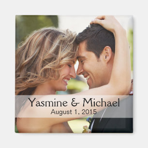 DIY Wedding Photo Square Keepsake Favor Magnet