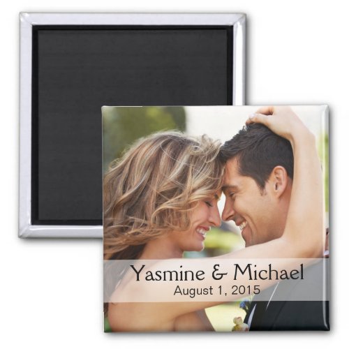 DIY Wedding Photo Square Keepsake Favor Magnet