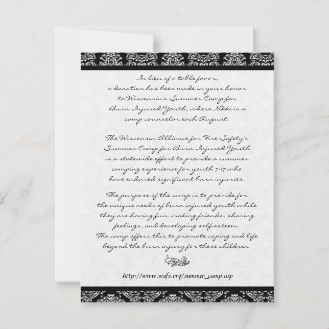 DIY Wedding Table Thank You (Front)