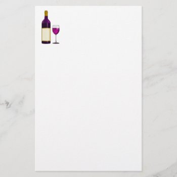 Diy Wine Bottle Label  Wine Glass  Cheese Personal Stationery by myMegaStore at Zazzle