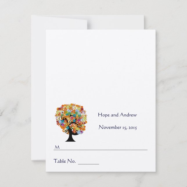 DIY You Score and Fold Tent Wedding Place Cards (Front)