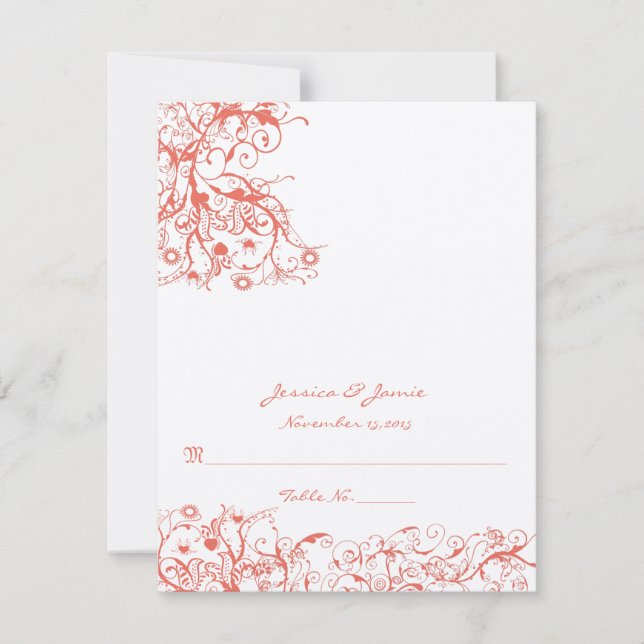 DIY You Score and Fold Tent Wedding Place Cards (Front)