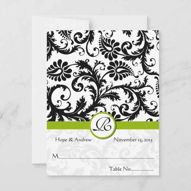 DIY You Score and Fold Tent Wedding Place Cards (Back)