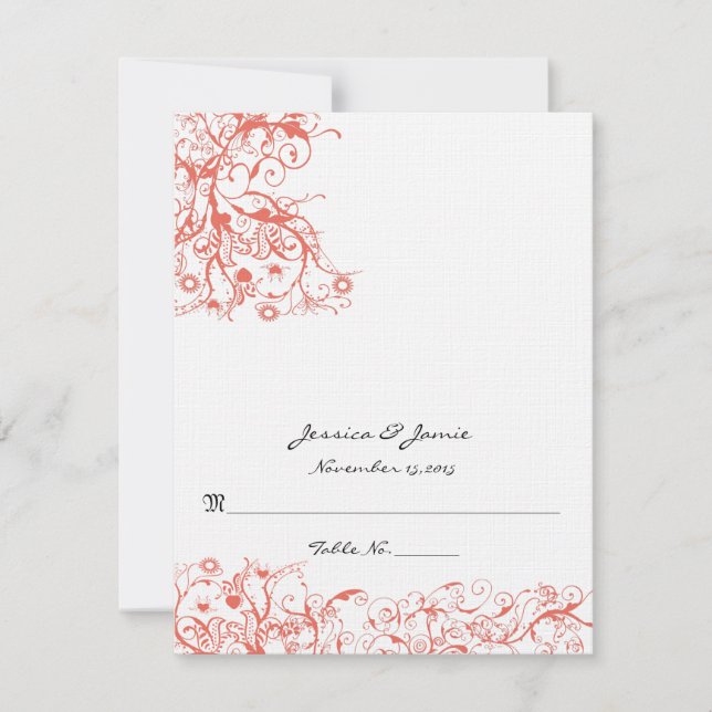 DIY You Score and Fold Tent Wedding Place Cards (Front)