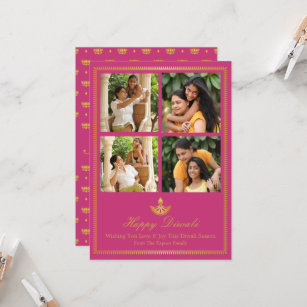 Diya Diwali Greeting Card - Custom Color