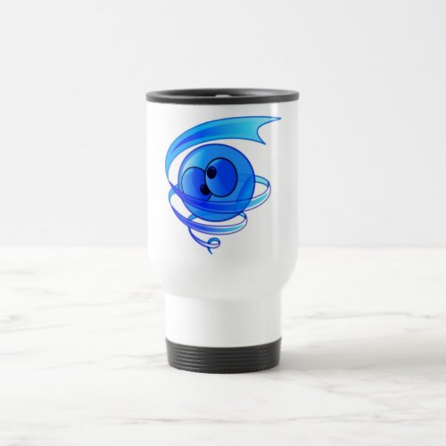 Dizzy Air Wind Cartoon Face Travel Mug