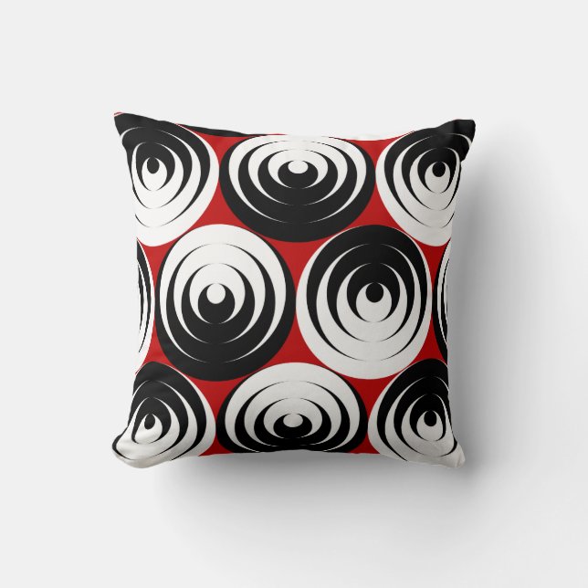 Dizzy circles throw pillow (Front)