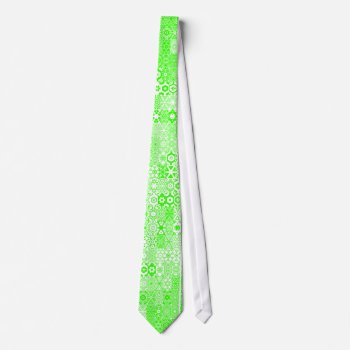 Dizzy Delights Pattern_electric Green Tie by UCanSayThatAgain at Zazzle