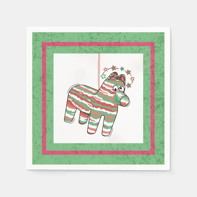 Dizzy Donkey Pinata Napkins (Front)