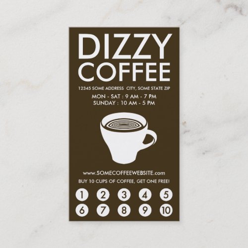 dizzy fade coffee punch card