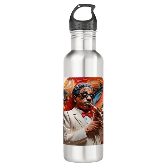 Dizzy Gillespie Stainless Steel Water Bottle (Front)