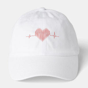 Dizzy Heartbeat Minimalist EKG Design Hat