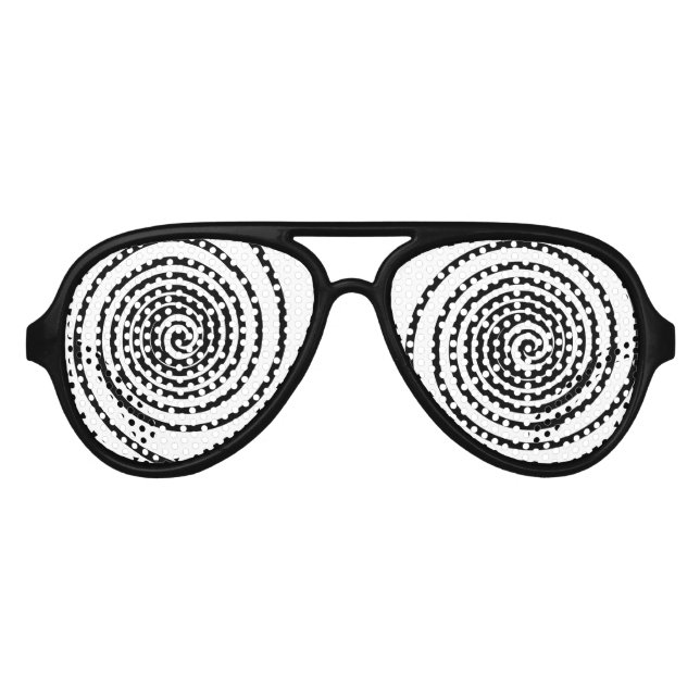 Dizzy Hypnotic (Add Your Background Color) Aviator Sunglasses (Front)