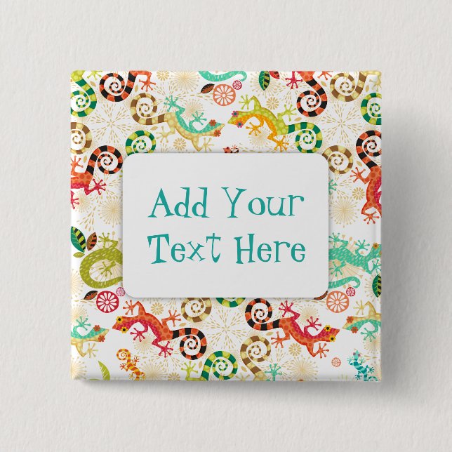 Dizzy Lizards - Custom Pin Button (Front)