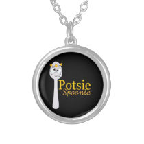 Dizzy Potsie Spoonie Silver Plated Necklace