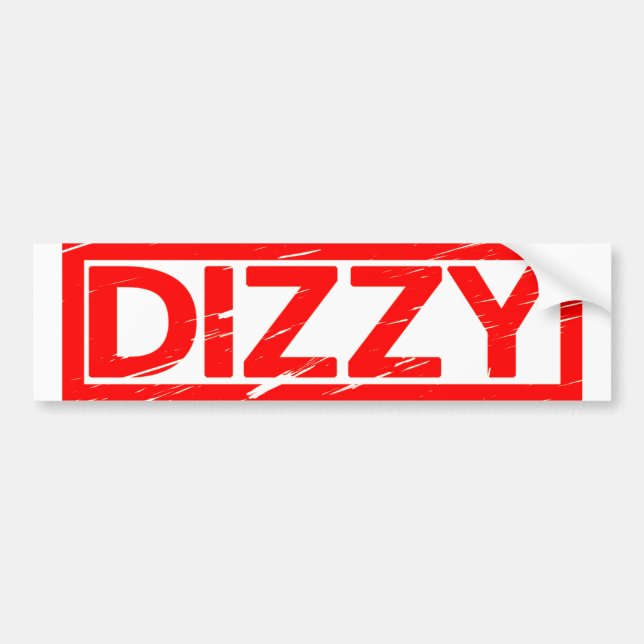 Dizzy Stamp Bumper Sticker (Front)