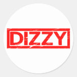 Dizzy Stamp Classic Round Sticker