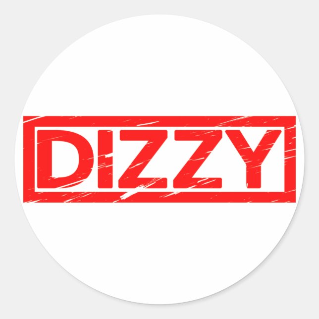 Dizzy Stamp Classic Round Sticker (Front)