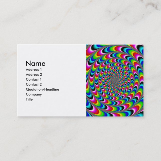 Dizzying Business Card (Front)