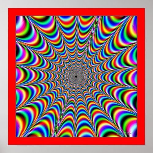 Dizzying Colors Spider Web Poster